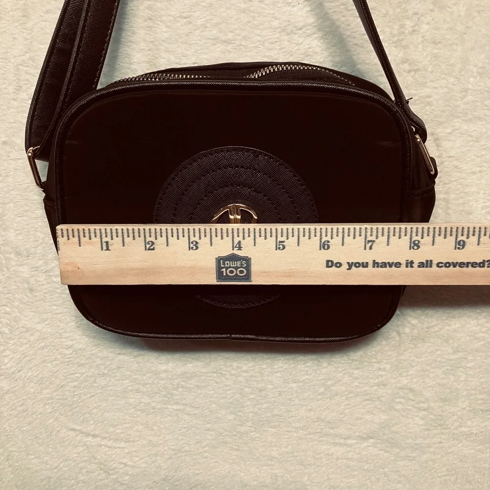 Alexis‎ Bendel Black Nylon Crossbody Bag AB Logo Adjustable Strap